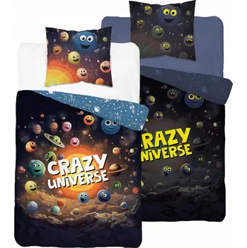Povlečení Povlečení Svítící ve tmě 140x200 Kosmos Planety Crazy