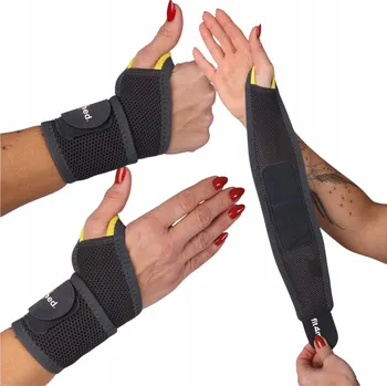 Stahovák na zápěstí Fit4Med elastický prodyšný černý 2 ks