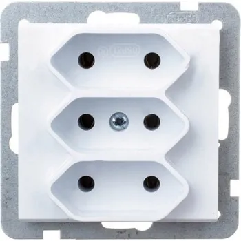 Elektrická zásuvka Trojitá zásuvka bílá GP-3R/m/00 Ospel Sonata