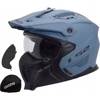 Helma na motorku LS2 MOTOCYKLOVÁ PŘILBA 4V1 ODNÍMATELNÁ BRADA OF606 DRIFTER MATNÁ MISTY BLUE M