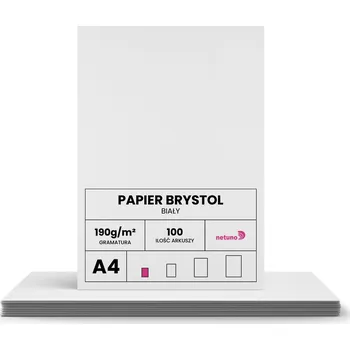Kancelářský papír Technický papír bristol bílý silný 190g A4 pro výtvarné práce 100 listů.