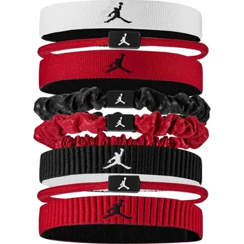 Sportovní čelenka Dámská čelenka NIKE-JORDAN MW HEAD TIES 8PK WH/GR/BK Mix UNI
