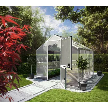 Skleník Zahradní skleník KGT Callas III 2,3 x 2,3 m, šedá hliník