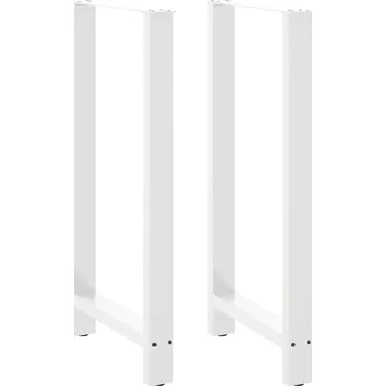 Jídelní stůl OMAXI Nohy barového stolu bílé 2 ks 60 x (110-111) cm ocelové 312969