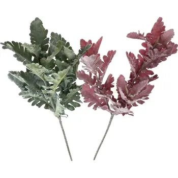 umělá květina Starček velký samet zelený/červený 85 cm Barva: Červená