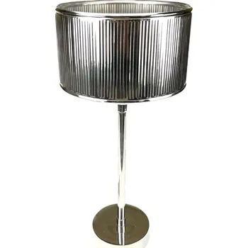 Lampička Lampa stolní pr.18 cm, v.39 cm, stříbrná