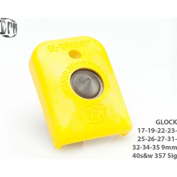 DPM Systems MFPY-GL/1 - Polymerová patka na zásobník s rozbíječem oken pro Glock 17, 19, 22, 23, 25, 34, 35 žlutá