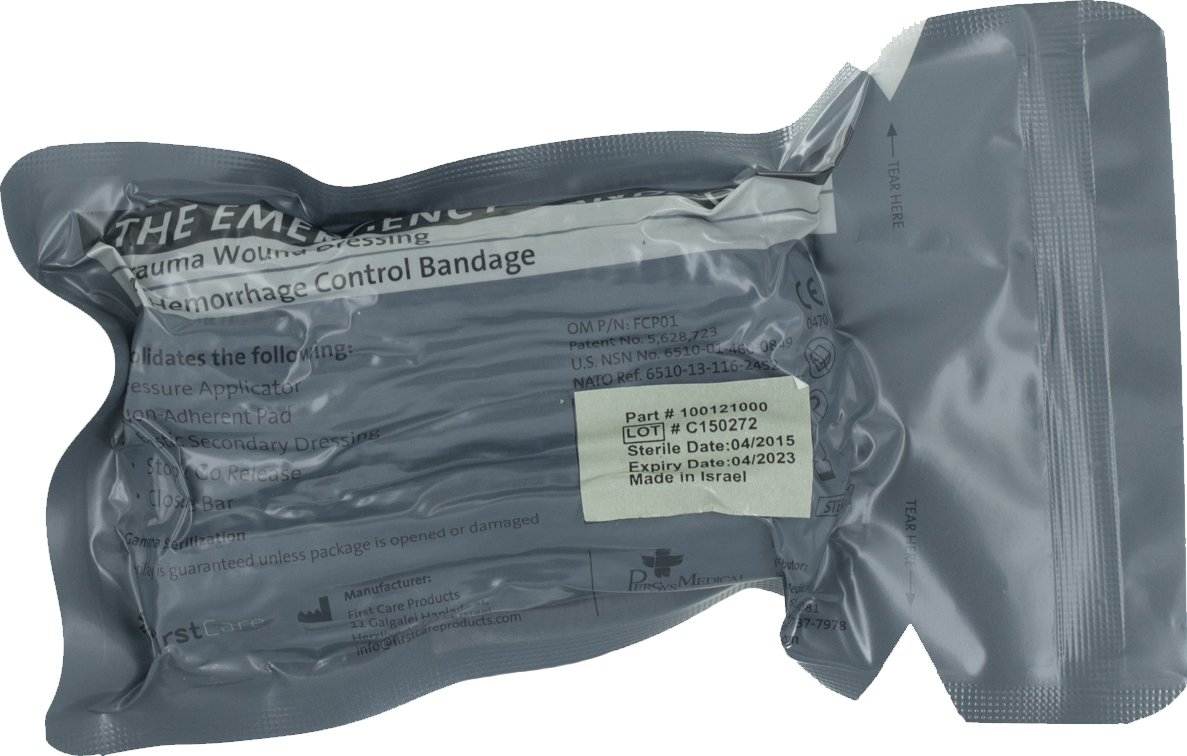 First Care Izraelský tlakový obvaz FirstCare FCP01 - 10x18 cm (Expirace 2030) zelený