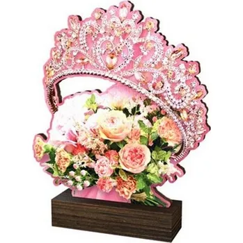 Volný čas Poháry Bauer Dřevěná plaketa WF299 | Květinová