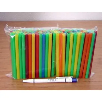 Brčka koktejlová 8x15cm 250ks mix barev