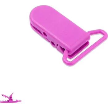 klip na dudlíky Plastový klip na dudlík 37x16x9 mm Dark Orchid