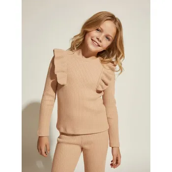 Dívčí mikina Sinsay - Souprava s příměsí viskózy - béžová - 031GL-08X - 031GL-08X-98