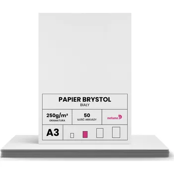 Kancelářský papír Technický papír bristol bílý silný 250g A3 pro výtvarné práce 50 listů.