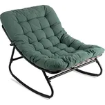 JAKS Houpací křeslo zelené látka Aurora