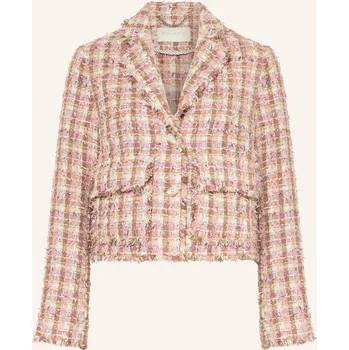 Dámský kabát Milano Italy Dámské Tvídové Sako S Třpytivou Nití, růžová /...