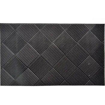 Rohožka M.A.T. Gumová rohož 45 x 75 cm KOSOČTVERCE, černá