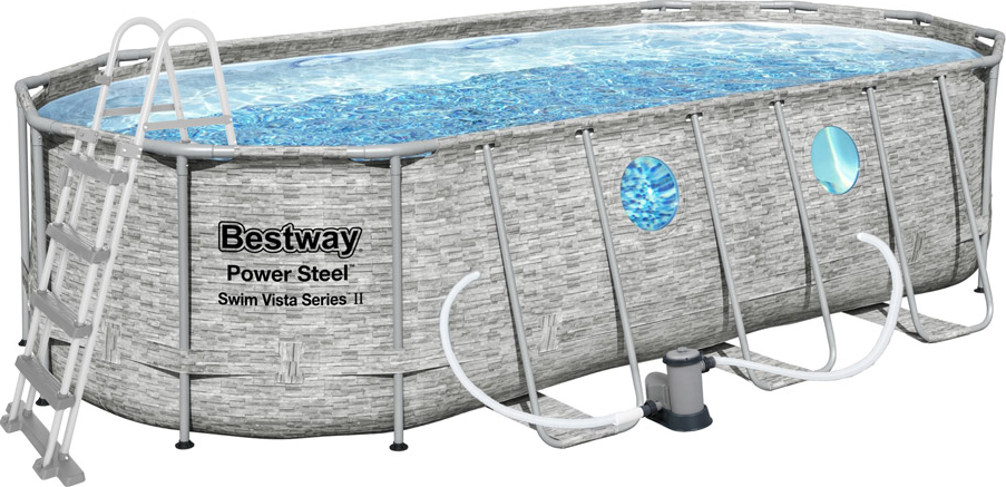 Bazén BESTWAY Power Steel Rattan Swim Vista 5,49 x 2,74 x 1,22 m - 56716 TP56716