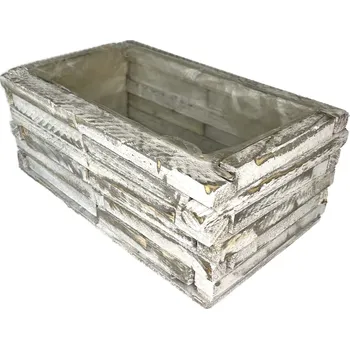 Truhlík Truhlík dřevo s folií obdelník 30x17 cm