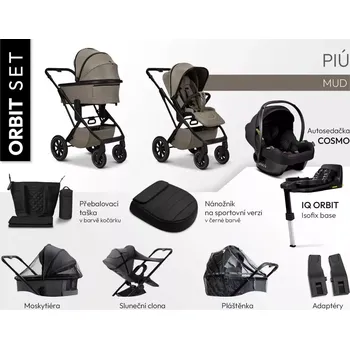 CDATA[Podrobnosti o produktu 649703001905 Výhodná sada AURA ORBIT s autosedačkou COSMO Black Avionaut a Isofix IQ ORBIT.…
Moon-kocarky.cz
![Kočárek Moon PIÚ ORBIT Black + dárek ZOE onyx 2026 matt - MUD