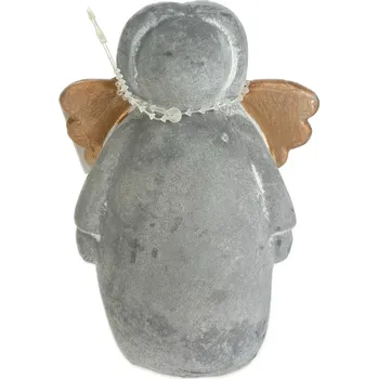 Vánoční dekorace Anděl beton šedý 10 cm