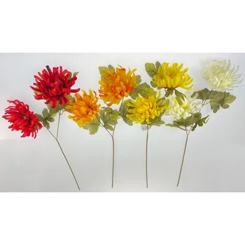umělá květina Chryzantéma dvojhlavá 64 cm mix barev Barva: Červená