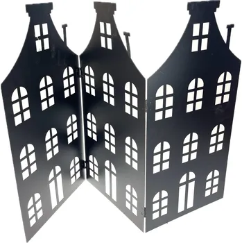 Domy dekor plech sada 3 ks skládací 24x50,5 cm mix barev