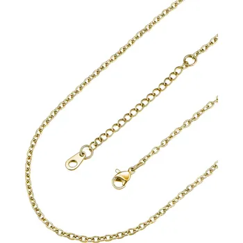 Řetízek Šperky4U Očkový řetízek zlacený, tl. 1,2 mm, délka 45 + 5 cm - OPE1332-012-45