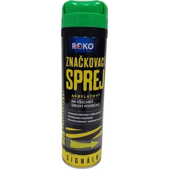 ROKO Značkovací sprej 500 ml - zelený (Akrylátový značkovací sprej na všechny druhy povrchů)
