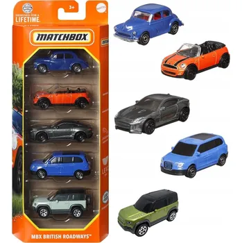 autíčko MATCHBOX 5PAK SADA 5 AUTÍČEK MBX BRITISH ROADWAYS HVT62