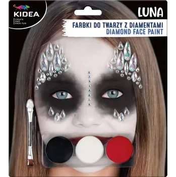 Samolepící dekorace Derform Barvy na obličej - LUNA s kamínky 589988