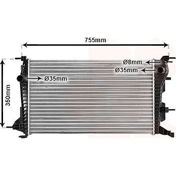Motor automobilu VAN WEZEL chladič, chlazení motoru 43002460
