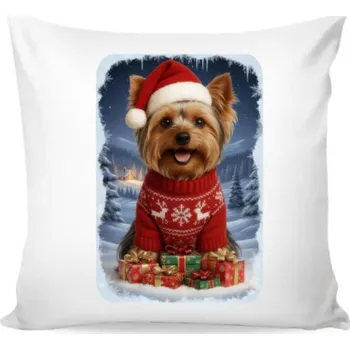 Povlak na polštářek ON-DESIGN Vánoční povlak na polštář Jorkšírský teriér