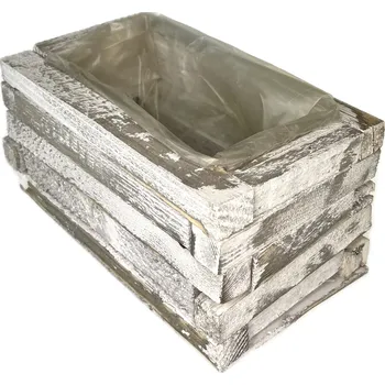 Truhlík Truhlík dřevo s folií obdelník 21x10 cm