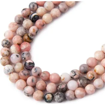 Dětské navlékací korálky Korálky z minerálu Růžový opál 4 mm