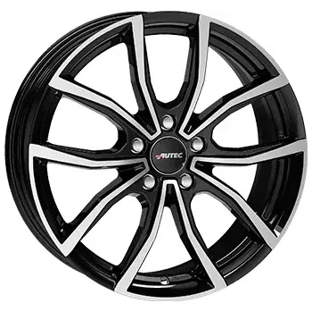 Alu kolo Alu kola AUTEC VIDRON, 15x6 5x100 ET38, černá lesklá + leštění vhodné pro Škoda Fabia 3 (2015-2021), Škoda Octavia I, Škoda Rapid