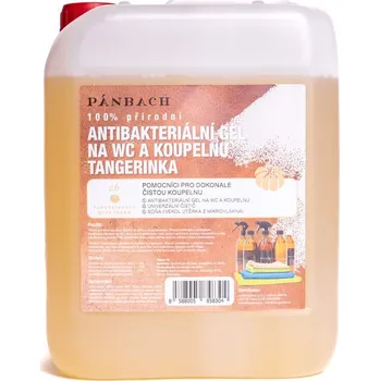 WC čistič Pánbach 100% přírodní antibakteriální gel na WC a koupelnu 4+1 l (v barelu) - Tangerinka