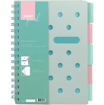 Blok Eurocom Spirálový blok A4 Street Pad Green ,balení 3 ks 556999