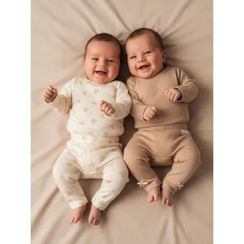 Kojenecké oblečení Sinsay - Sada 2 bavlněných body - krémová - 859FW-01X - 859FW-01X-62