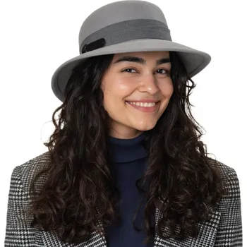 Klobouk Mayser Dámský nemačkavý šedý klobouk - Palmira Velikost: 55 cm (S)