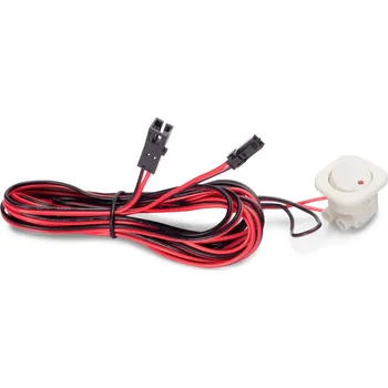 Příslušenství pro LED osvětlení Emuca S.R.L. Vestavný spínač s Miniled konektory, bílý / černý (12 V / 24 V DC) Barva vypínače: bílá