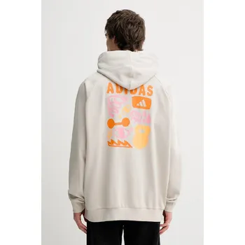 Pánská mikina Mikina adidas Performance GFX JV8779 béžová 80X, vel. XXL