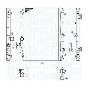 Chladič motoru Chladič, chlazení motoru MAGNETI MARELLI 350213198600