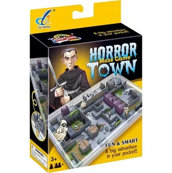 Hlavolam Kuličkový labyrint HOROR 3D koule DOVEDNOSTNÍ HRA TOWN 3D pro děti