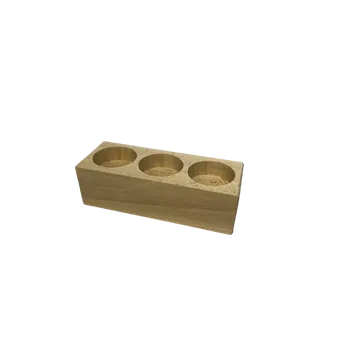 Svícen Dřevěný bukový svícen na 3 svíčky