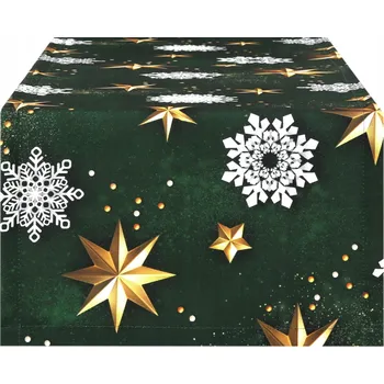 ubrus Vánoční běhoun na stůl 40x160 Zelený 6881