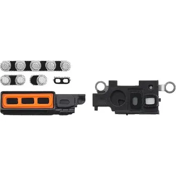 Mřížka na reproduktor / mikrofon iPhone 14 Pro Max - stříbrná - sada 5 ks IPH1369