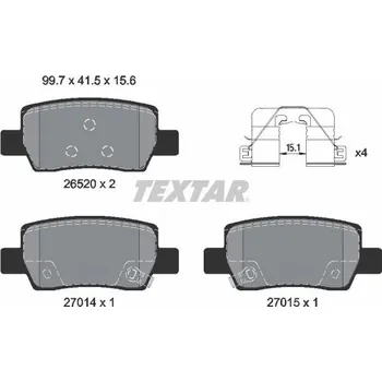 Brzdová destička Sada brzdových destiček, kotoučová brzda TEXTAR 2652005