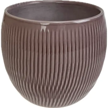 Obal keramický PLISSEE pr.13 cm, v.11,5 cm melanž Lasur