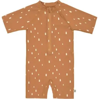 Kojenecké plavky Lässig Splash Short Sleeve Sunsuit bricks caramel - 13-18m