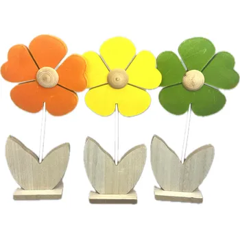 umělá květina Květina dřevo 37x18 cm, barva mix Barva: Žlutá